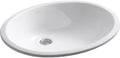 KOHLER 2211-0 Caxton Undercounter Bathroom Sink, Oval Basin, Includes Overflow Drain, One Size, White