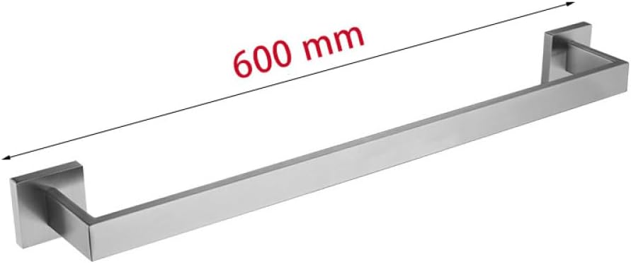 Stainless Steel Bathroom Accessories Brushed Nickel Towel Rack Toilet Paper Holder Towel Bar Hook Toilet Hardware,1 bar 60cm,