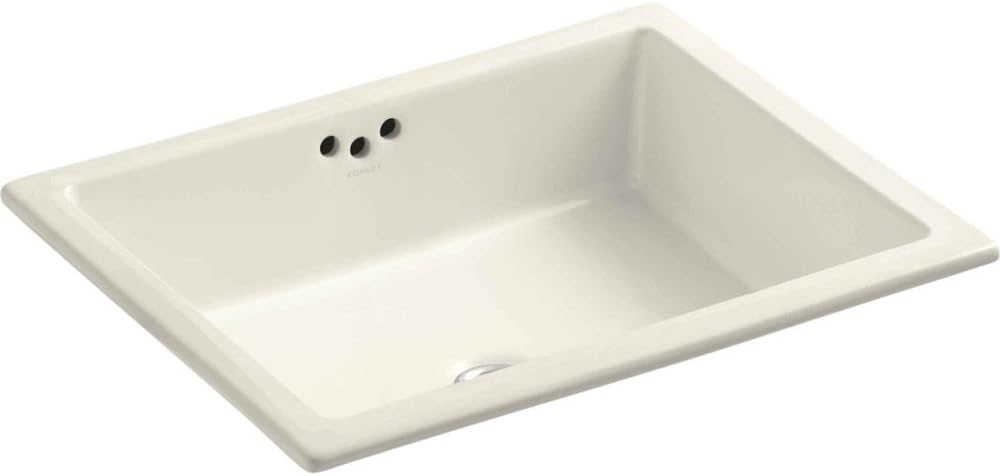 Kohler K-2330-96 Interior 1-Bowl Undermount Bath Sink Biscuit