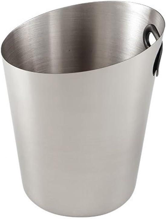 Stainless Steel Ice Bucket 5L Golden Champagne and Wine Bucket Cooler Ice Buckets for Drinks and Parties(Silver)