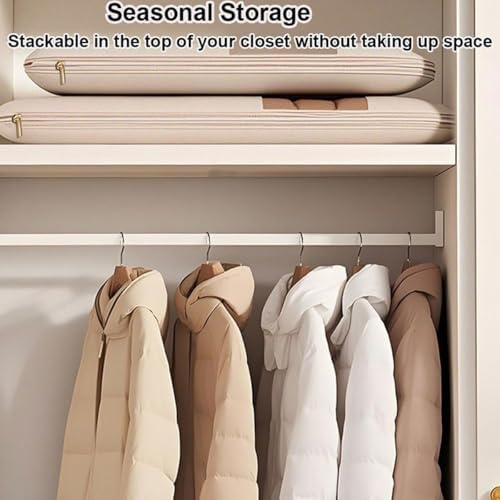 Hanging Garment Bag Set of 3 with Self-Compressing Zipper, Space-Saving Dust Covers for Down Coats, Clothing Storage Organizers, Perfect for Travel and Closet Organization