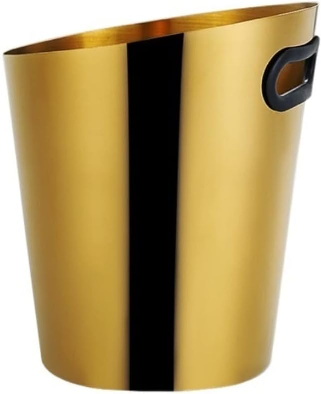 Drink Bucket Bar Supplies Inclined Stainless Steel Ice Bucket Champagne Bucket Bar Beer Bucket Cooler Bucket for Bar Club Ice Bucket for Parties(Gold)