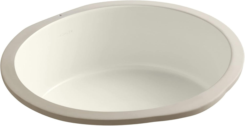 Kohler K-2883-96 1-Bowl Round Undermount Bath Sink Biscuit