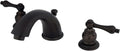 Kingston Brass KB975AL Victorian Widespread Lavatory Faucet with Metal lever handle, Oil Rubbed Bronze