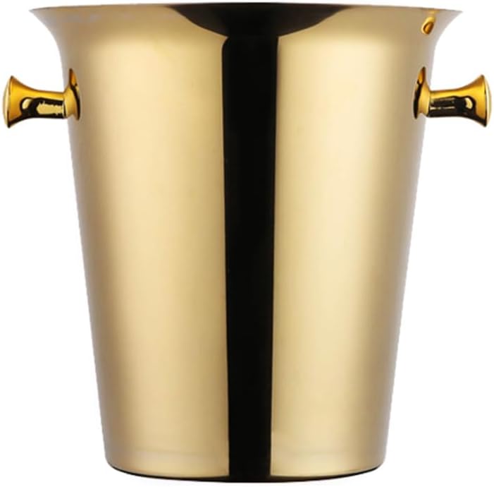Wine Bucket on Stand Gold Champagne Ice Bucket for Party Wine Beer KTV Club