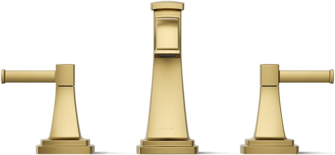 Kohler K-27399-4 Riff 1.2 GPM Widespread Bathroom Faucet - Vibrant Brushed Moderne Brass