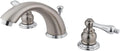 Kingston Brass KB977AL Victorian Widespread Bathroom Faucet, Brushed Nickel/Polished Chrome