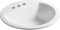 KOHLER K-2714-4-58 Bryant Round Drop-In Bathroom Sink with Centerset Faucet Holes, 4', Thunder Grey