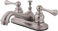 Kingston Brass GKB608BL Restoration 4-inch Centerset Lavatory Faucet with Retail Pop-up, Brushed Nickel