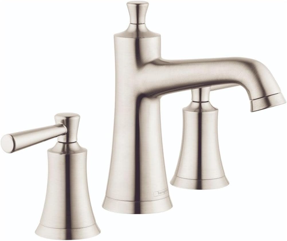 hansgrohe 4774820 Joleena 1.2 GPM Widespread Faucet with Pop-Up Drain, 7.75-Inches Tall, Brushed Nickel