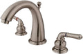 Kingston Brass KS2968 Naples Widespread Bathroom Faucet, Brushed Nickel