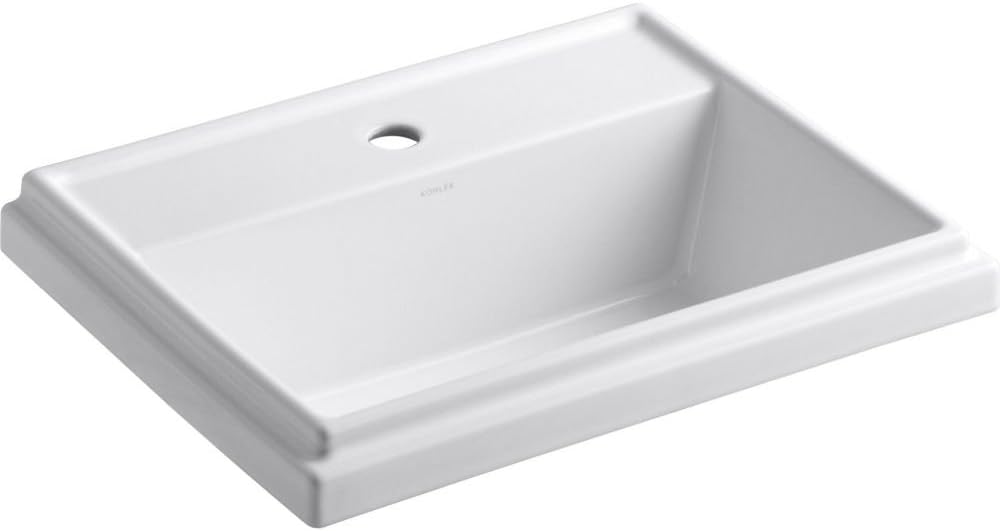 KOHLER Tresham® Rectangular drop-in bathroom sink with single faucet hole