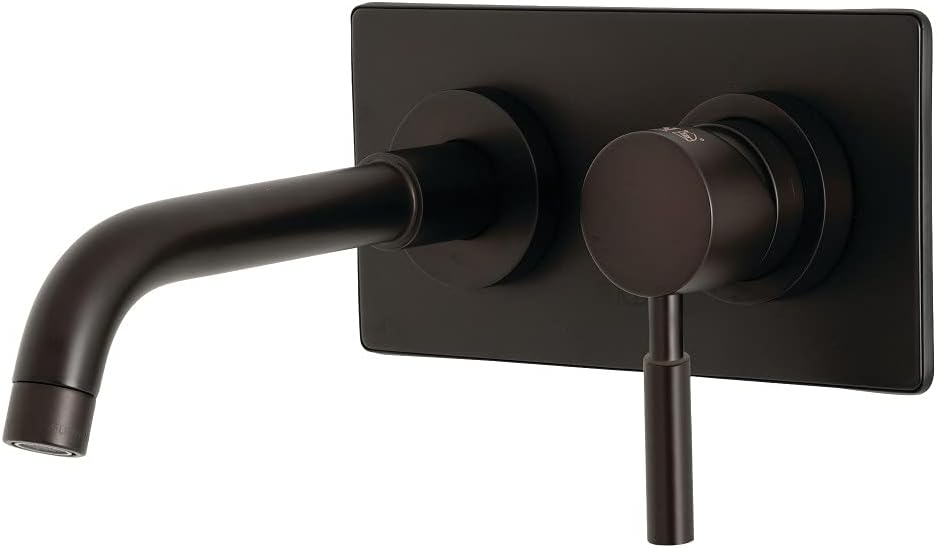 Kingston Brass KS8115DL Single-Handle Wall Mount Bathroom Faucet, Oil Rubbed Bronze