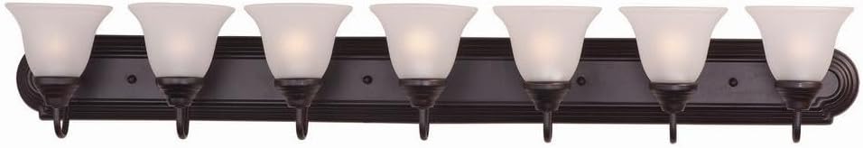 Maxim Lighting Essentials 7-Light Bath Vanity Light | Rubbed Bronze Finish | Transitional Bath Vanity Light | Ideal for Bathrooms & Powder Rooms | Dimmable Damp Rated | 8016FTOI