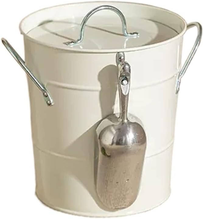 Ice Container 3.5 Liter Double Wall Ice Bucket Insulated Ice Buckets with Lid and Scoop Thickened Metal Ice Buckets, Party Beverage Tub for Home Kitchen Parties Cocktail Bar Wine Beer Champagne Bucke