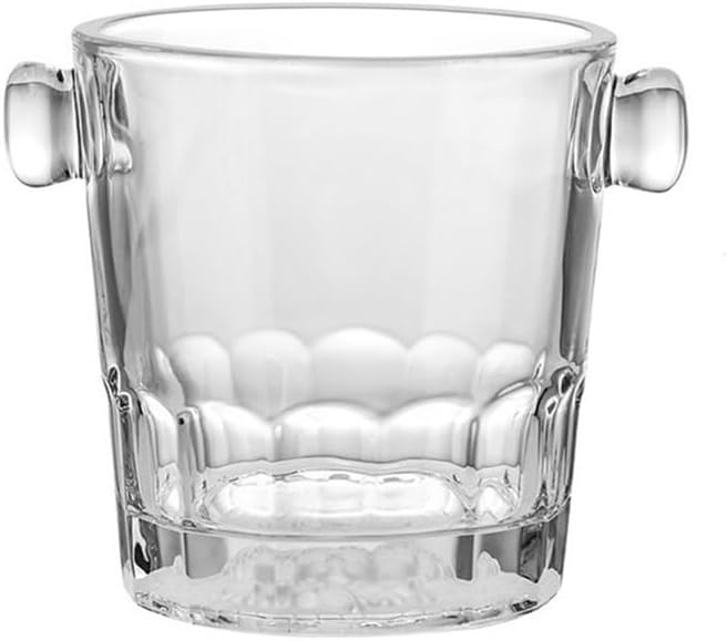 Ice Bucket, Personalized Glass Ice Bucket Ice Bucket Household Ice Wine Bucket Ice Grain Bucket Champagne Bucket Living Room Decorative Ornaments Ice Buckets for Parties(Transparent)