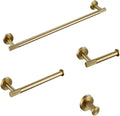 Bathroom Hardware Accessories Set Brushed Gold Knurled Brass Kit Towel Bar Ring Robe Hook Paper Holder Towel Ring Toilet Brush,kit,45