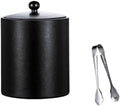 Ice Bucket, Stainless Steel Ice Bucket Filling, Ice Storage Bucket Ice Buckets for Parties(Black)