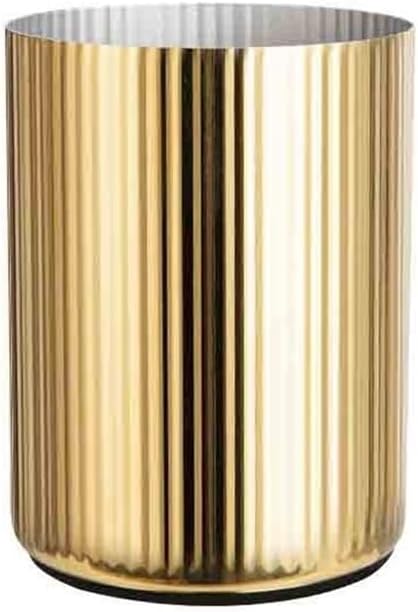 Ice Bucket, Thickened Stainless Steel Straight Grain Ice Bucket Double Champagne Bucket Red Wine Chilled Bar Double Insulation Bucket Storage Bucket Ice Buckets For Parties(Gold)