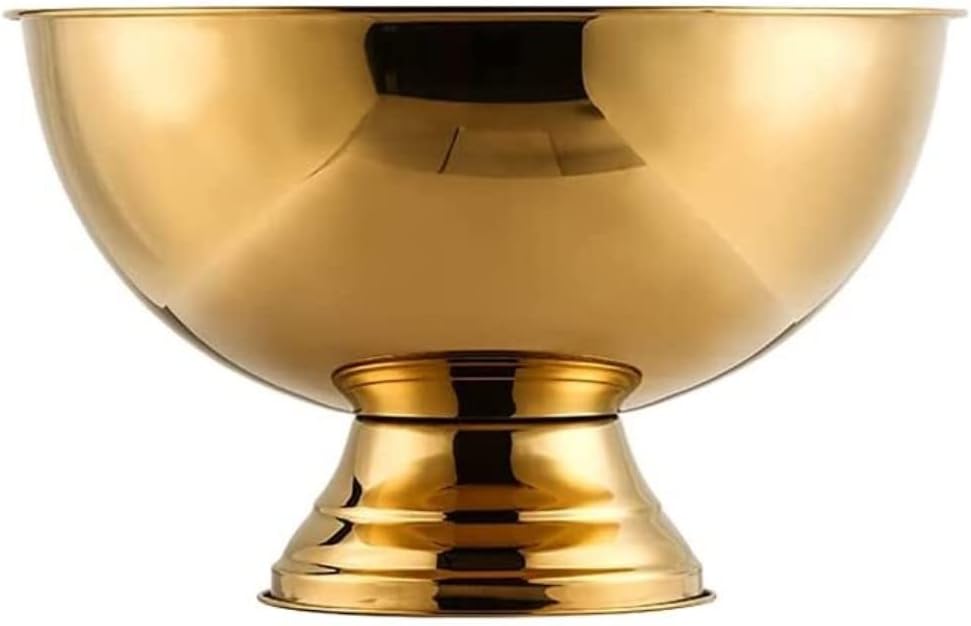 Drink Bucket Bar Supplies Ice Bucket Stainless Steel Ice Bucket Portable Chiller Bin Basket Ice Bucket for Parties(Gold)