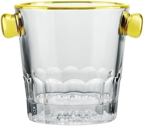 Ice Bucket, Personalized Glass Ice Bucket Ice Bucket Household Ice Wine Bucket Ice Grain Bucket Champagne Bucket Living Room Decorative Ornaments Ice Buckets for Parties(Gold)