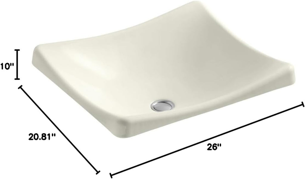 KOHLER K-2833-96 DemiLav Wading Pool Lavatory, Biscuit