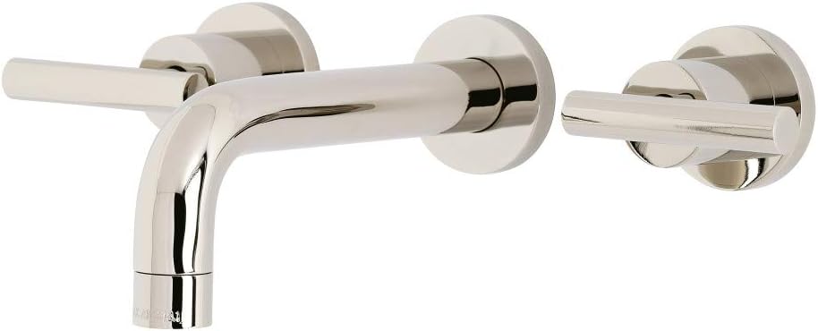 Kingston Brass KS8126CML Manhattan 2-Handle 8 in. Wall Mount Bathroom Faucet, Polished Nickel