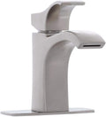 Pfister Venturi Single Handle Bathroom Sink Faucet 1-Hole Brushed Nickel with Spot Defense Finish Push & Seal Drain WaterSense Certified Vanity Faucet, LF042VNGS