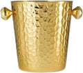 Ice Bucket, Stainless Steel Wine Chiller Champagne & Red Wine Cooler Bucket Ice Buckets for Parties(Gold)