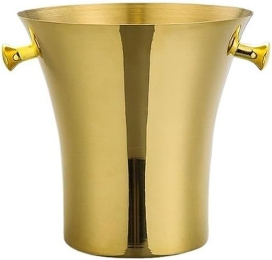 Iice Bucket, Ice Cube Bucket Stainless Steel Ice Bucket Party Champagne Bucket Ice Wine Bucket Beer Wine Champagne Ice Bucket,Ice Bucket for Parties(Gold)