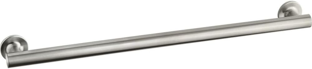 KOHLER 11893-BN Purist 24' Grab Bar for Bathtubs and Showers, Wall-Mount Grab Bars for Bathroom, Vibrant Brushed Nickel