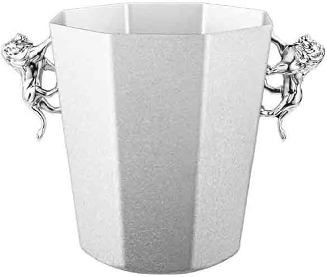 Ice Bucket, Bar Ice Bucket Champagne Bucket Commercial Beer Wine Bucket for Ice Cubes Ice Buckets For Parties(Silver)