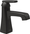 Delta Ashlyn Matte Black Bathroom Faucet 1 Hole, Single Hole Bathroom Sink Faucet for Vanity, Metal Push-Pop Drain Assembly, Matte Black 564-BLMPU-DST