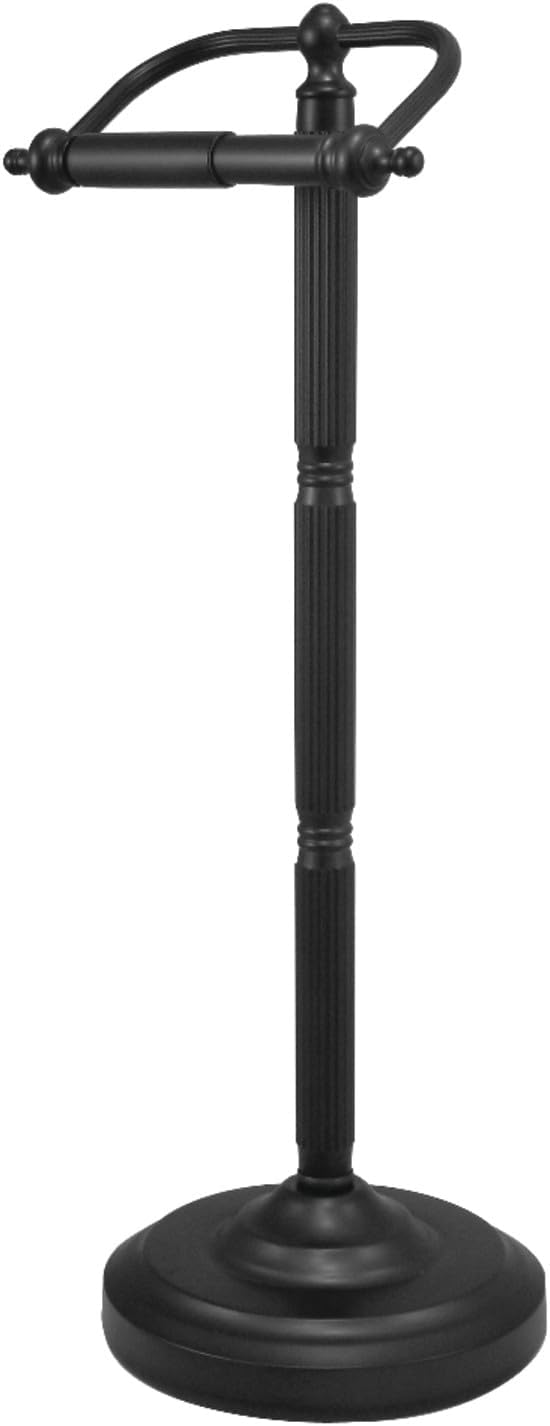 Kingston Brass CC2100 Georgian Freestanding Toilet Paper Holder, Matte Black