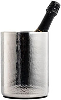 Ice Bucket, Stainless Steel Champagne Wine Chiller Bucket Ice Cooler Ice Buckets For Parties(Silver)