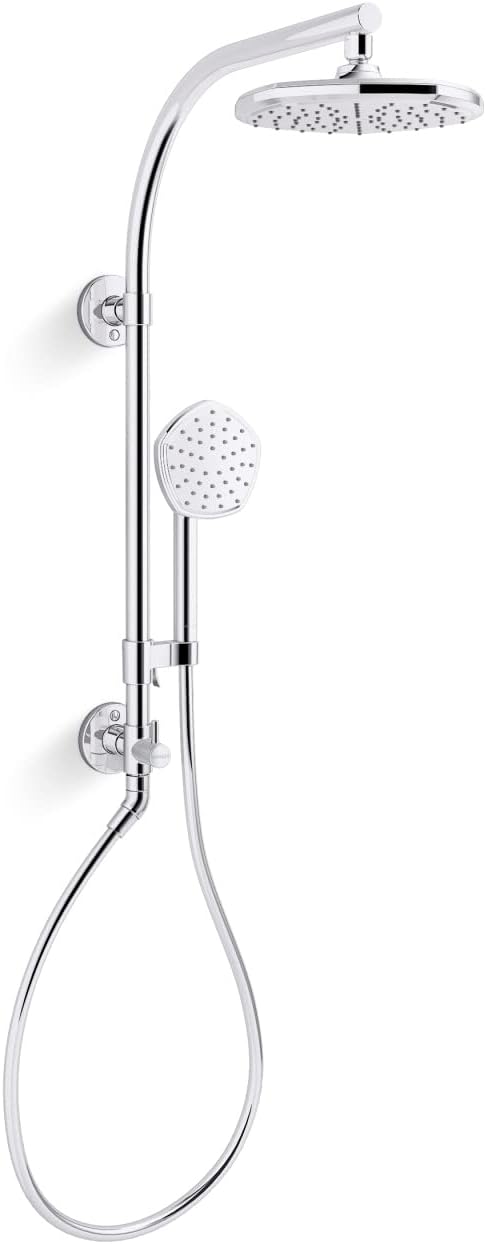 KOHLER 27118-G-CP Hydrorail-R Occasion Arch Shower Column Kit With Rainhead And Handshower 1.75 Gpm in Polished Chrome