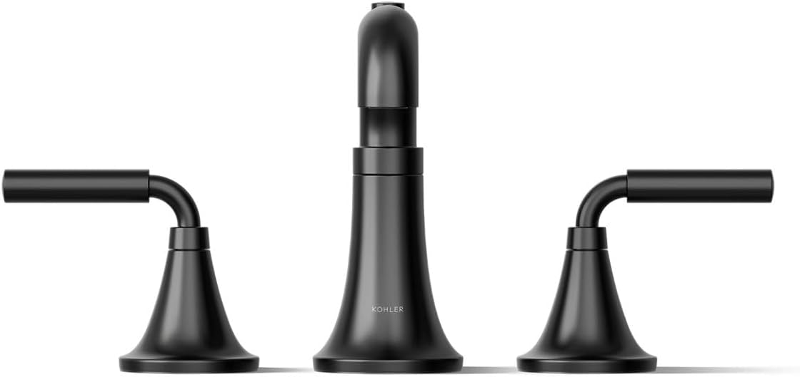 Kohler T26440-4-BL Tone™ Deck-Mount Bath Faucet Trim with Diverter, Matte Black
