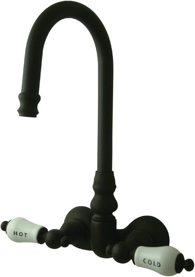 Kingston Brass CC73T5 Vintage Leg Tub Filler, Oil Rubbed Bronze,8-Inch Adjustable Center