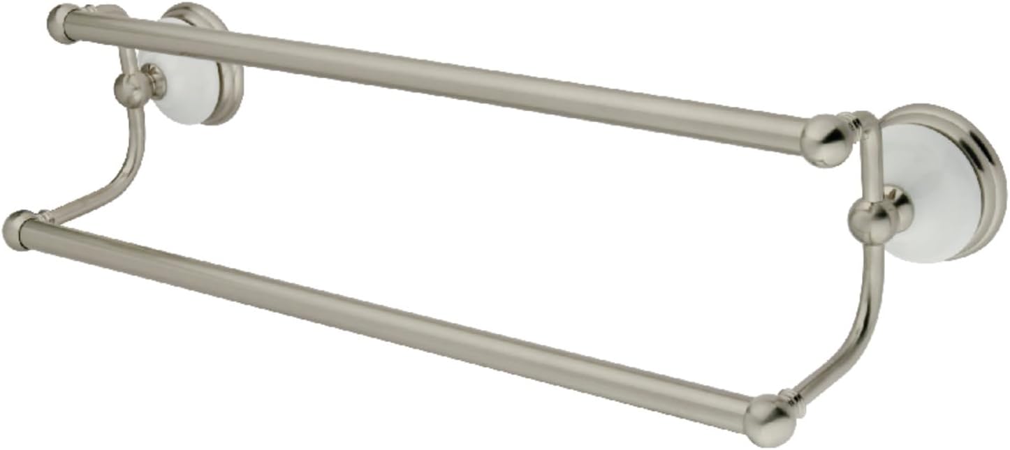 Kingston Brass BA11318SN Vintage Dual Towel-Bar, 18-Inch, Brushed Nickel