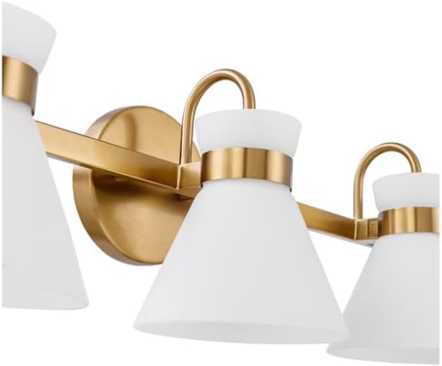 Orign 21 Zadie 24-in 3 Light Champagne Mid-Century Bathroom Vanity Light