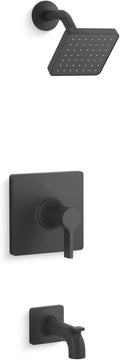 KOHLER TS28127-4G-BL Venza Rite-Temp Bath and Shower Trim Kit, Bath / Shower Faucet Set, 1.75 GPM, Matte Black