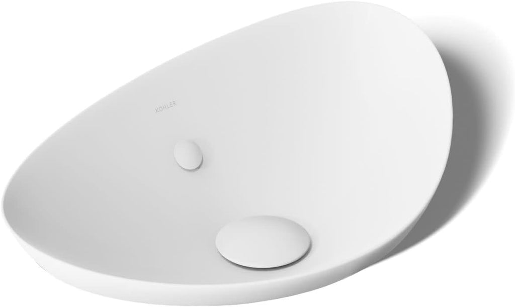 Kohler 20704-0 Veil™ 21' oval vessel bathroom sink, White