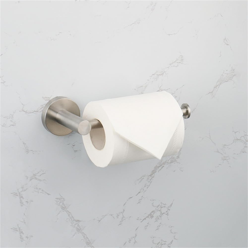 Towel Rack Bathroom Accessories, Brushed Nickel, Towel Rack, Hooks, Towel Holder, Shelf, Roll Paper Holder, Toilet Brush, Soap Dish, Glass Shelf, Double Hook