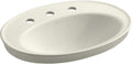Kohler K-2075-8-96 Serif Oval Drop-In 1 Bowl Bathroom Sink with Overflow Biscuit