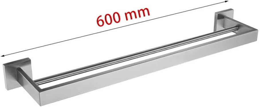 Stainless Steel Bathroom Accessories Brushed Nickel Towel Rack Toilet Paper Holder Towel Bar Hook Toilet Hardware,2 Bars 60cm,