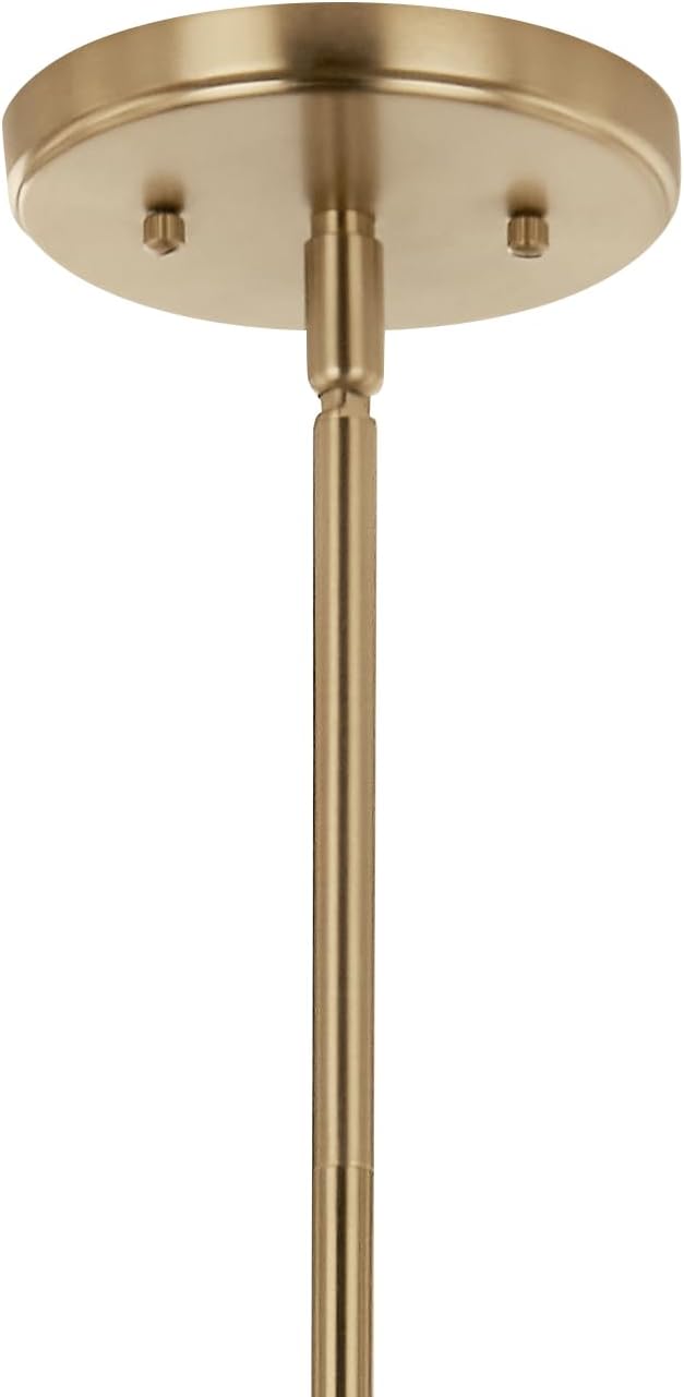Kichler Velestino 4-Light Chandelier with Ribbed Glass Shades in Champagne Bronze, Modern Dining Room Light Fixture for Foyer, Living Room, Bedroom (20.5' x 19.25'), 52678CPZ