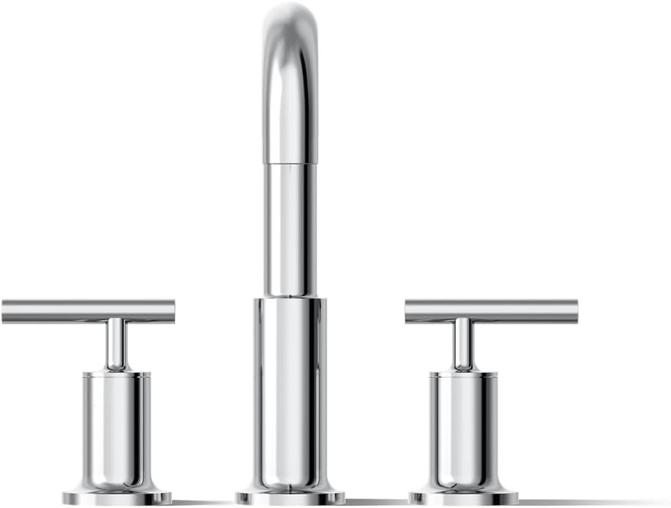 Kohler T14428-4-CP Purist Deck-Mount High-Flow Bath Faucet Trim with Lever Handles, Valve Not Included, Polished Chrome