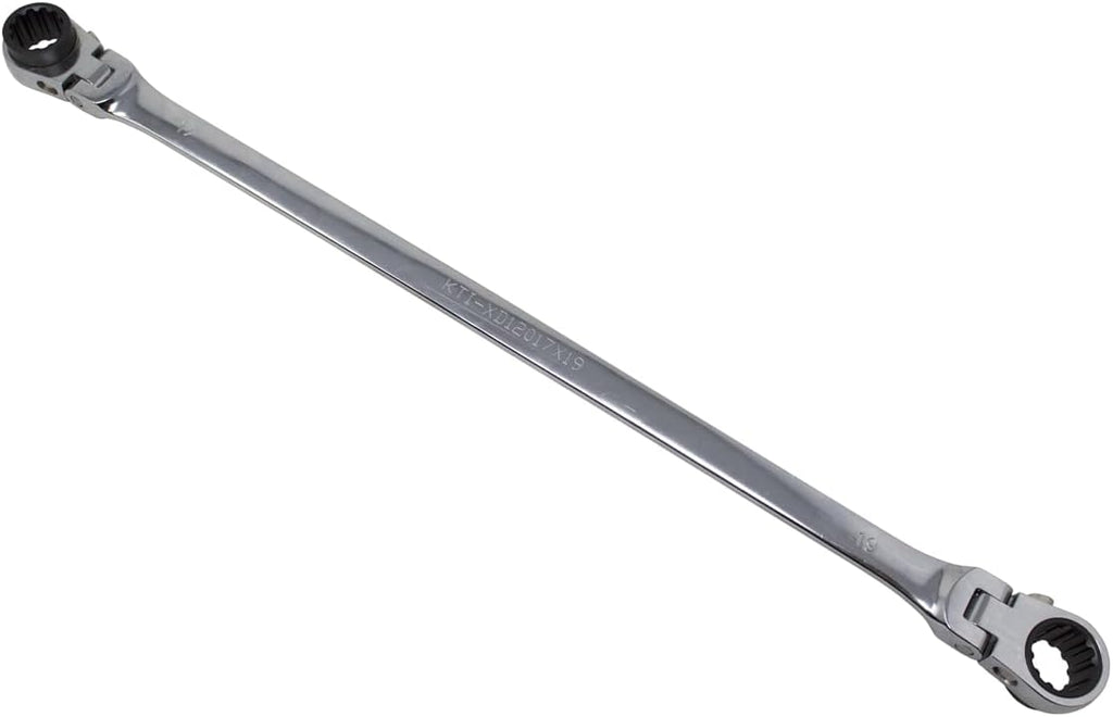 K Tool International XDDBM5120S Ratcheting Wrench Set, 120 Tooth Extra Long Flexible Design, Rotating Heads, Spline Plus Gear, Metric Sizes, Tight Access Work