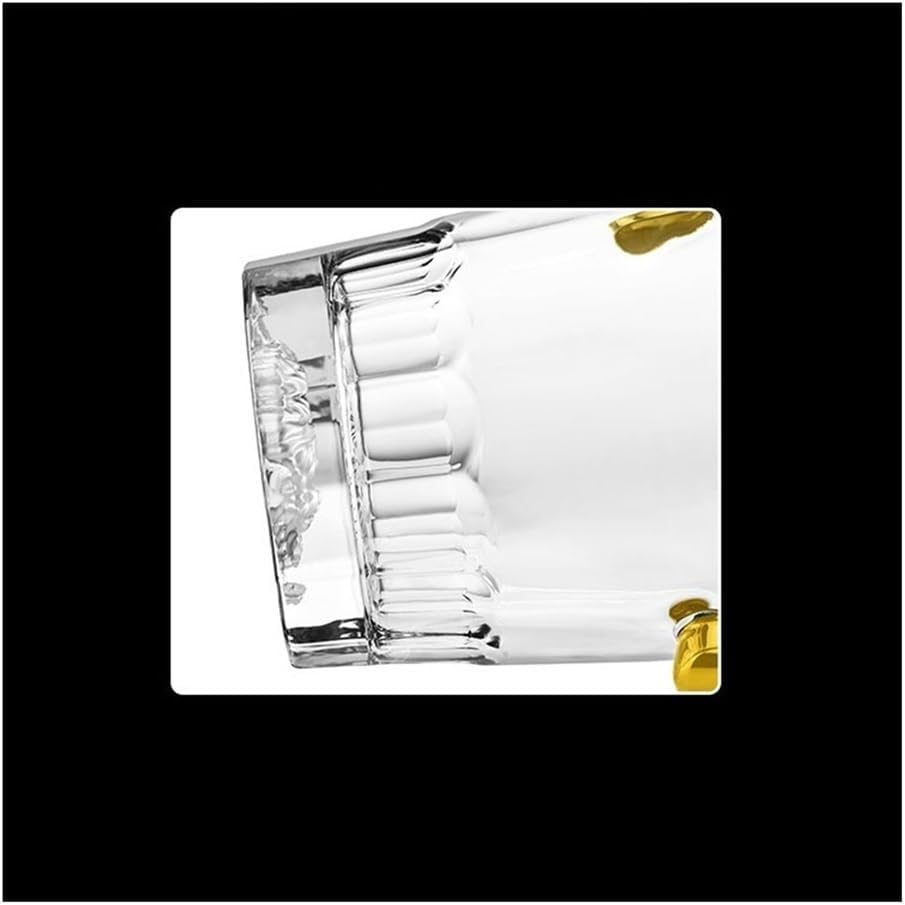 Ice Bucket, Personalized Glass Ice Bucket Ice Bucket Household Ice Wine Bucket Ice Grain Bucket Champagne Bucket Living Room Decorative Ornaments Ice Buckets for Parties(Gold)