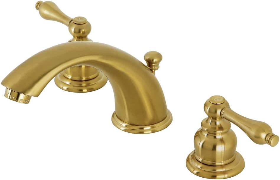 Kingston Brass KB977ALSB Victorian Widespread Bathroom Faucet, Brushed Brass